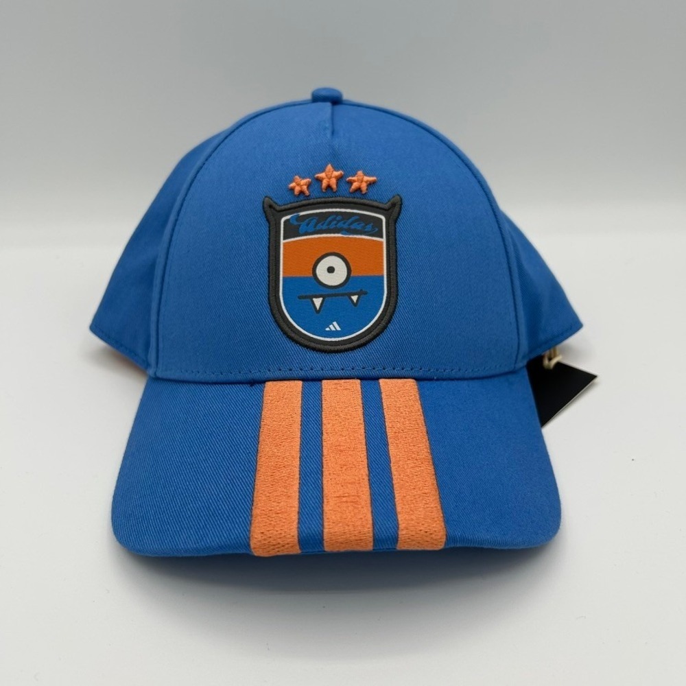 Adidas Youth TRNSTR Cap Blue Orange Monster Graphic Baseball Hat